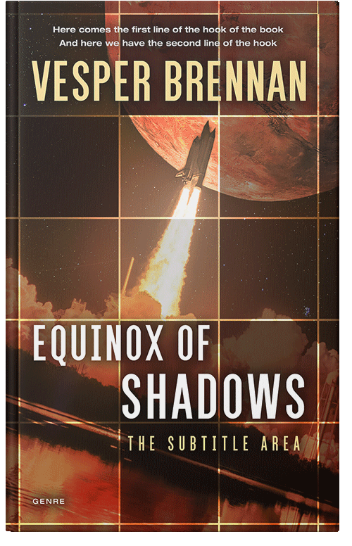 Front view of Cedar #20009 - Premade Science Fiction Book Cover