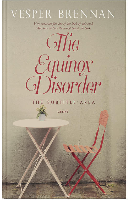 Front view of Premade Literary Fiction Book Cover - Heathered Gray