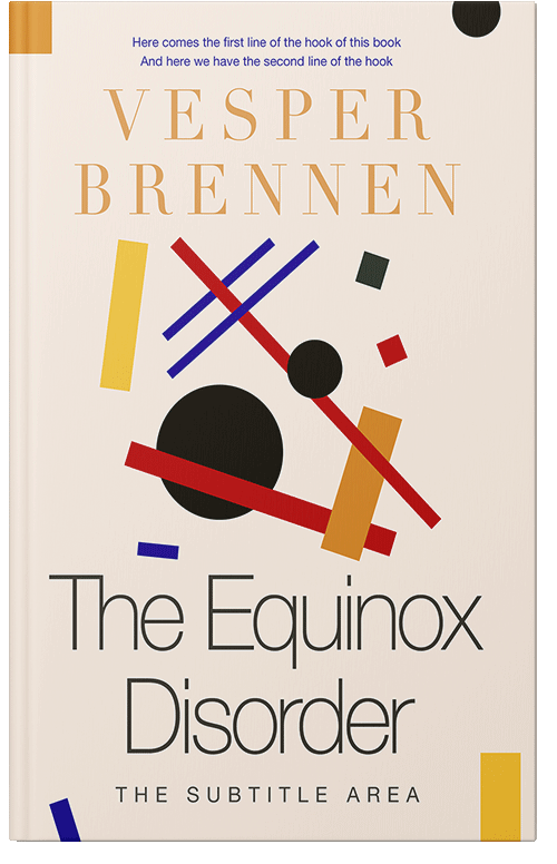 Front view of Citrine White #20079 - Premade Abstract Book Cover