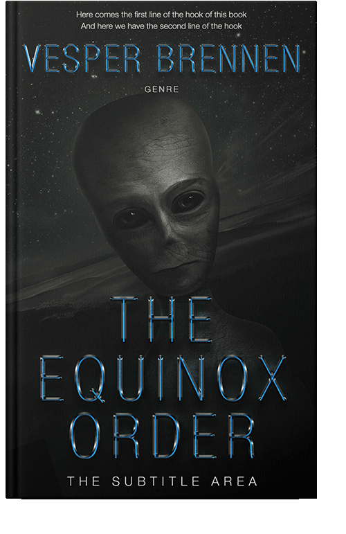 Front view of Cod Gray #20102 - Premade Science Fiction Book Cover