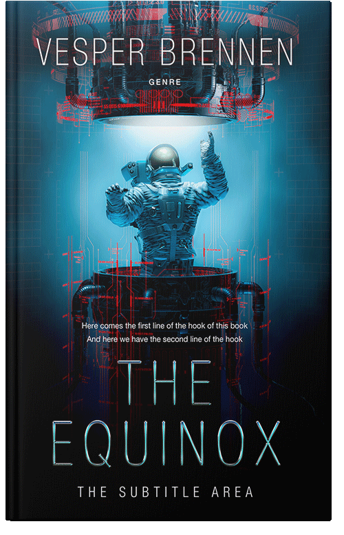 Front view of Ebony #20107 - Premade Science Fiction Book Cover