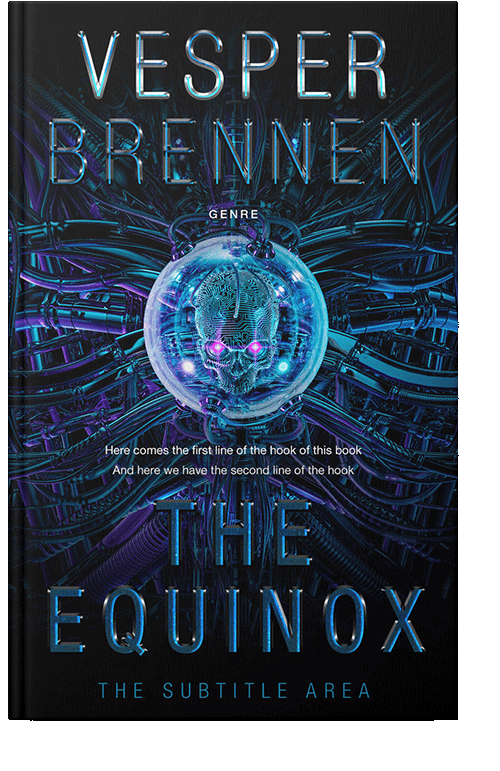 Front view of Ebony #20125 - Premade Apocalyptica Book Cover