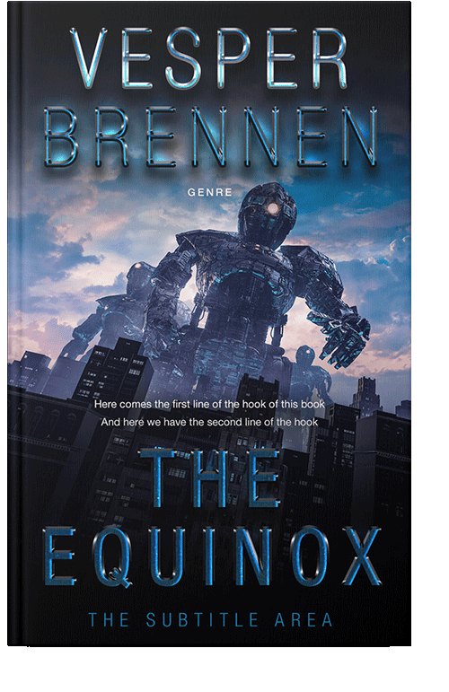 Front view of Gray Suit #20126 - Premade Science Fiction Book Cover