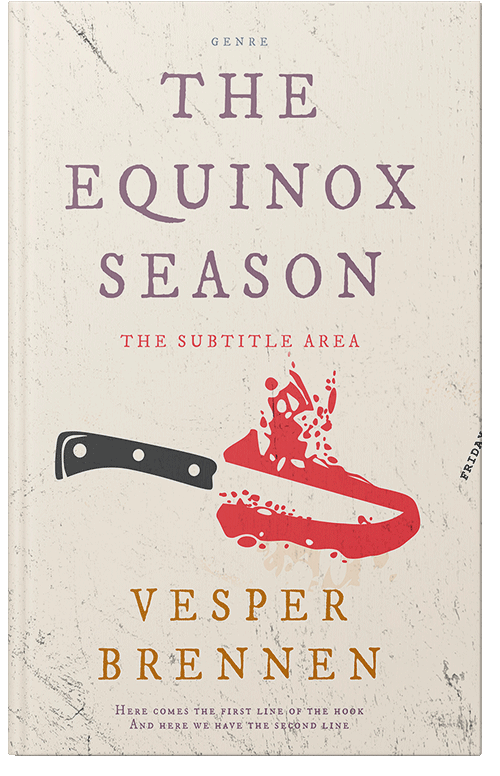 Front view of Premade Mystery & Thriller & Suspense Book Cover - Ecru White