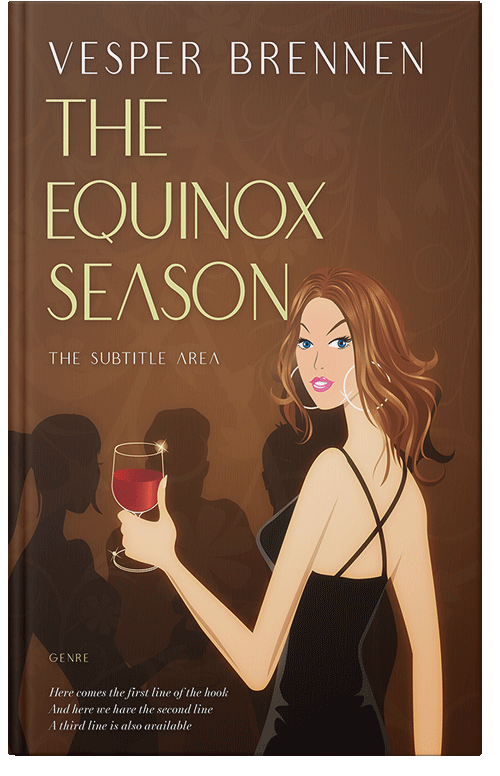 Front view of Premade Romance Book Cover - Metallic Copper