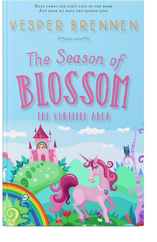 Front view of Blizzard Blue #20192 - Premade Fantasy Book Cover