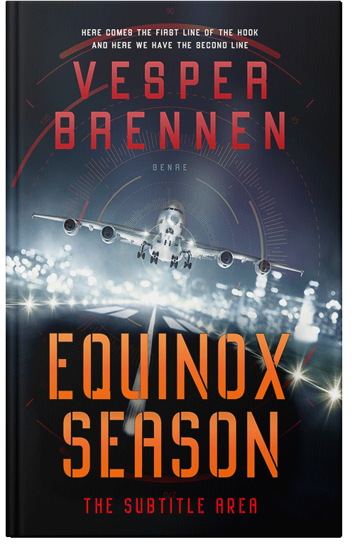 Front view of Premade Action & Adventure Book Cover - Burning Sand