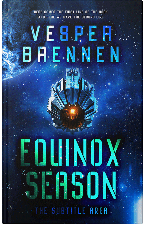 Front view of Black Pearl #20214 - Premade Science Fiction Book Cover