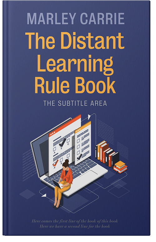 Front view of Premade Education Book Cover - Rhino