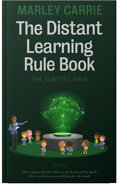 Front view of Palm Green #20272 - Premade Education Book Cover