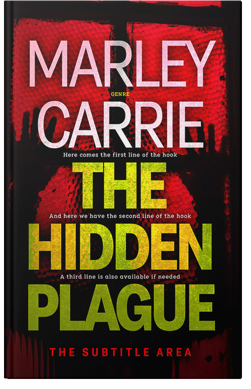 Front view of Premade Mystery & Thriller & Suspense Book Cover - Red Damask