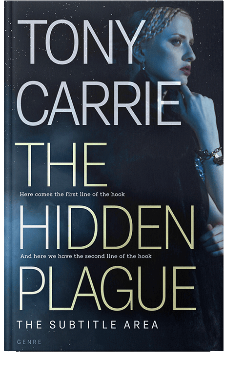 Front view of Ebony #20298 - Premade Fantasy Book Cover