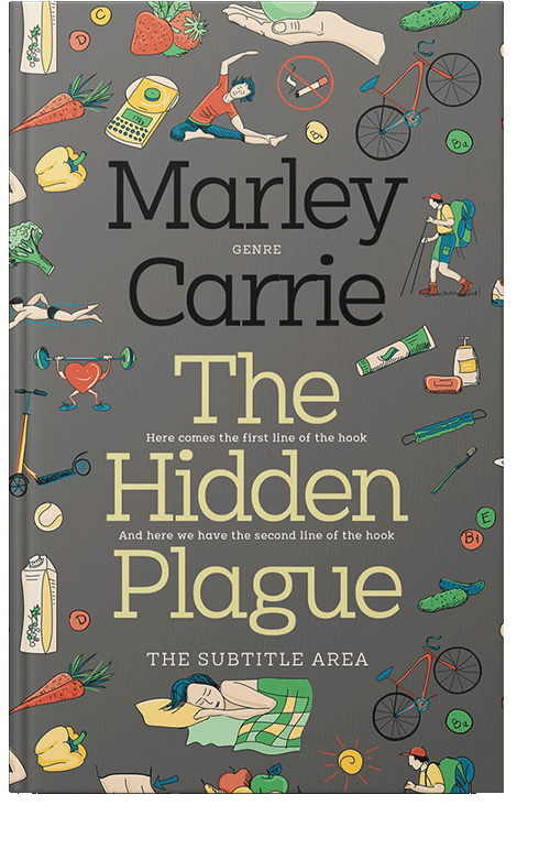 Front view of Ironside Gray #20300 - Premade Health & Mind & Body Book Cover