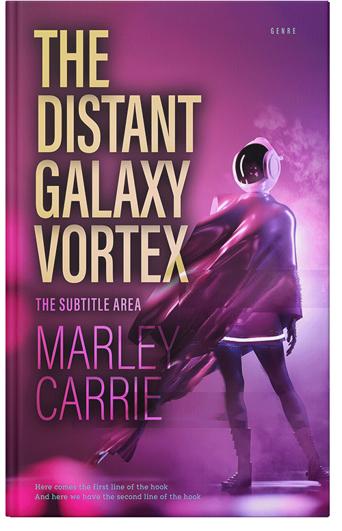 Front view of Premade Science Fiction Book Cover - Plum
