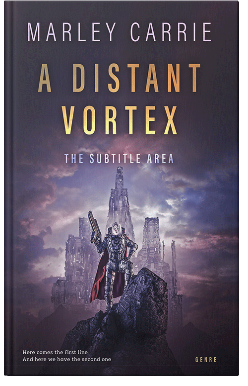 Front view of Blackcurrant #20424 - Premade Science Fiction Book Cover