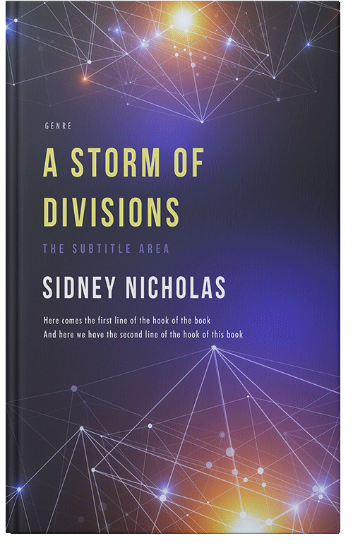 Front view of Premade Abstract Book Cover - Martinique