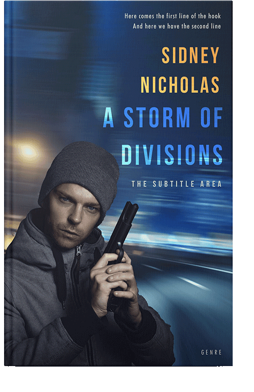 Front view of Cloud Burst #20535 - Premade Action & Adventure Book Cover