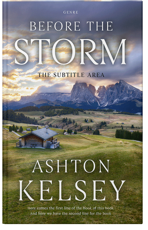 Front view of Premade Literary Fiction Book Cover - Fuscous Gray