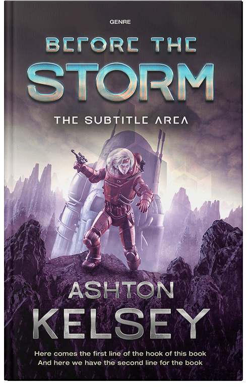 Front view of Bleached Cedar #20593 - Premade Science Fiction Book Cover