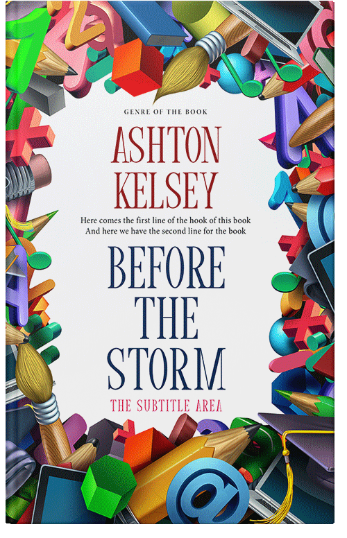 Front view of Premade Education Book Cover - Eden