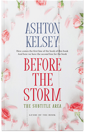 Pre Made Book Cover Hint of Red