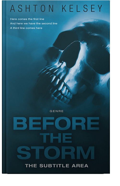 Front view of Blue Whale #20668 - Premade Horror Book Cover