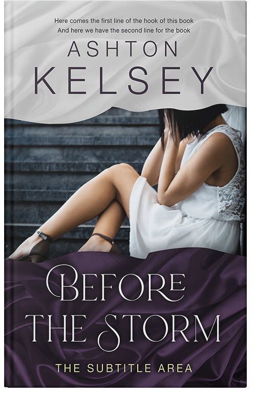 Front view of Premade Romance Book Cover - Blackcurrant