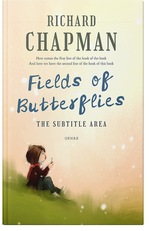 Front view of Premade Children's Book Cover - Citrine White