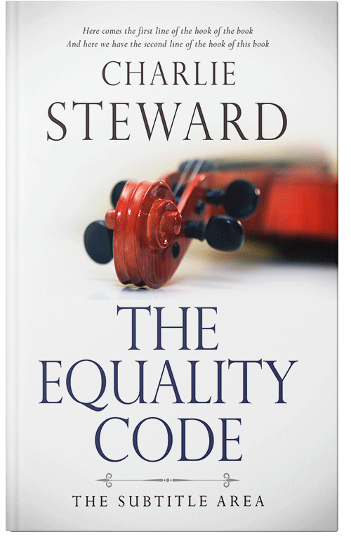 Front view of Premade Abstract Book Cover - Blackcurrant