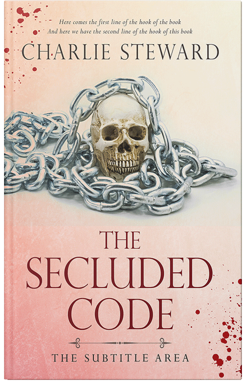 Front view of Premade Horror Book Cover - Almond