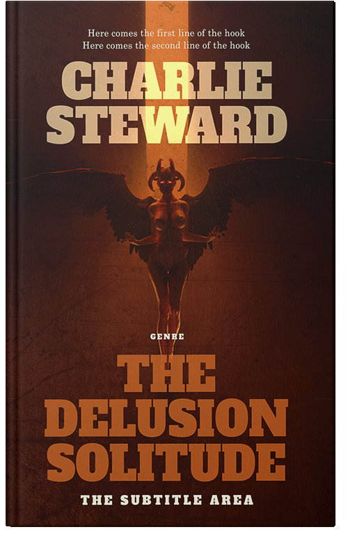Front view of Premade Horror Book Cover - Raw Sienna
