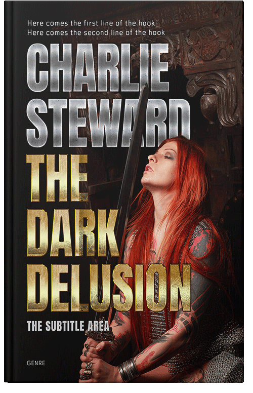 Front view of Premade Fantasy Book Cover - Tan