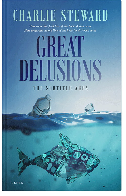 Front view of Steel Blue #20932 - Premade Science & Nature Book Cover