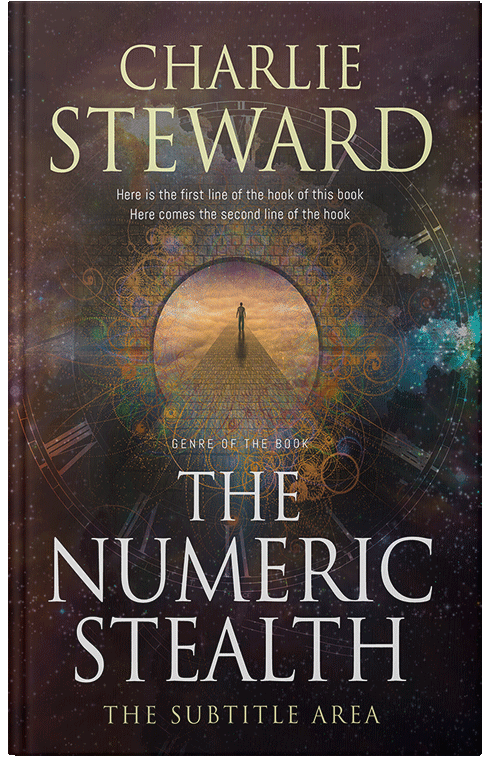 Front view of Premade Surreal Book Cover - Cocoa Brown