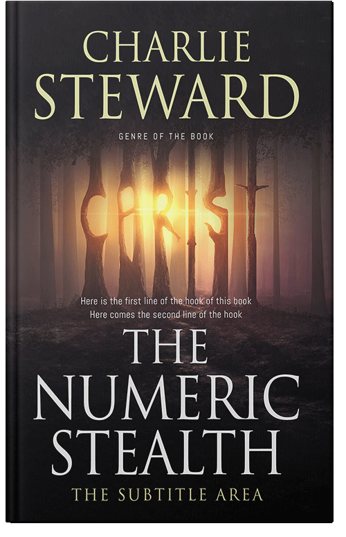Front view of Premade Surreal Book Cover - Straw