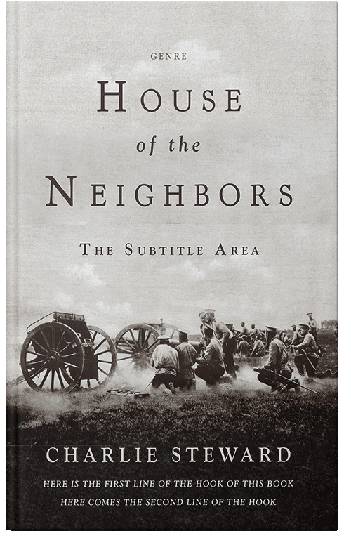 Front view of Premade Historical Book Cover - Cocoa Brown