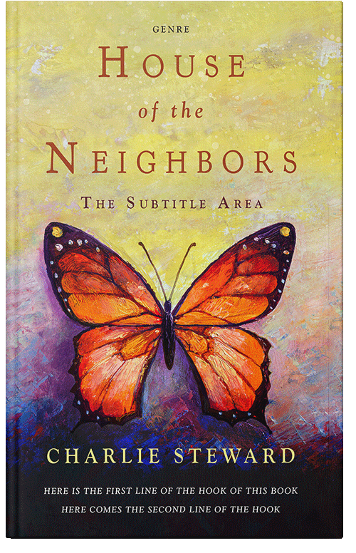 Front view of Premade Abstract Book Cover - Revolver