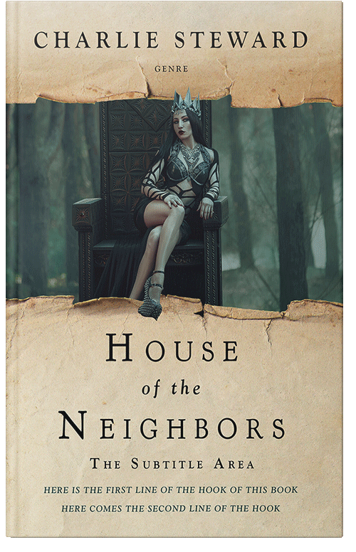 Front view of Akaroa #21065 - Premade Fantasy Book Cover