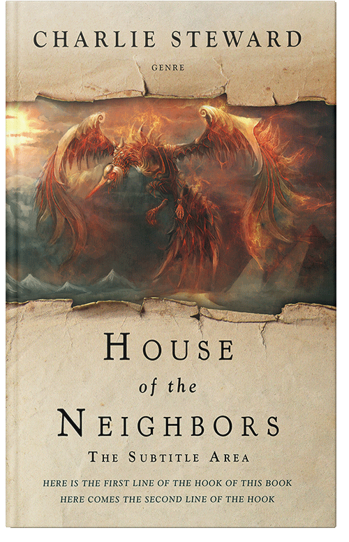 Front view of English Walnut #21066 - Premade Fantasy Book Cover