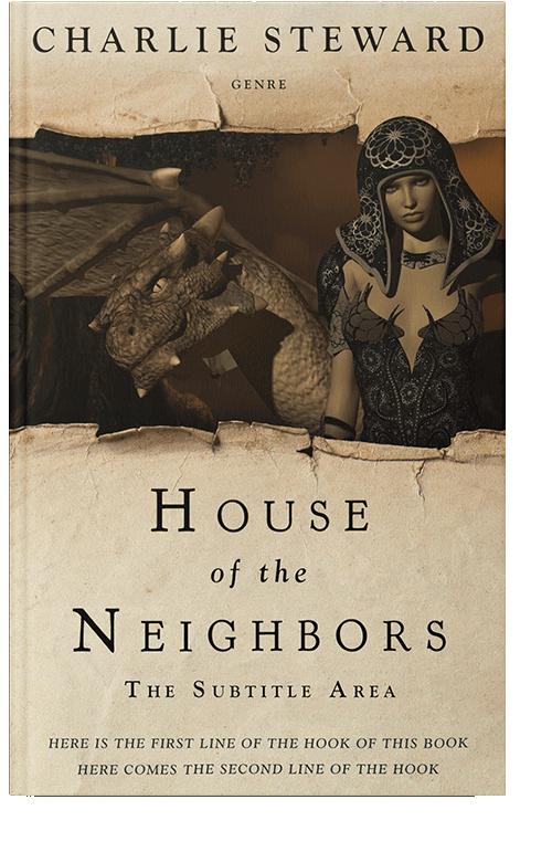 Front view of Grain Brown #21067 - Premade Fantasy Book Cover