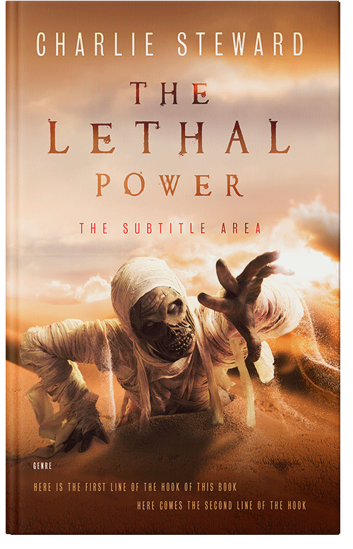 Front view of Premade Horror Book Cover - Desert Sand