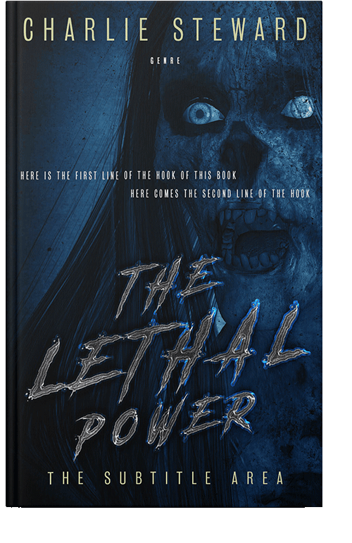 Front view of Black Pearl #21104 - Premade Horror Book Cover