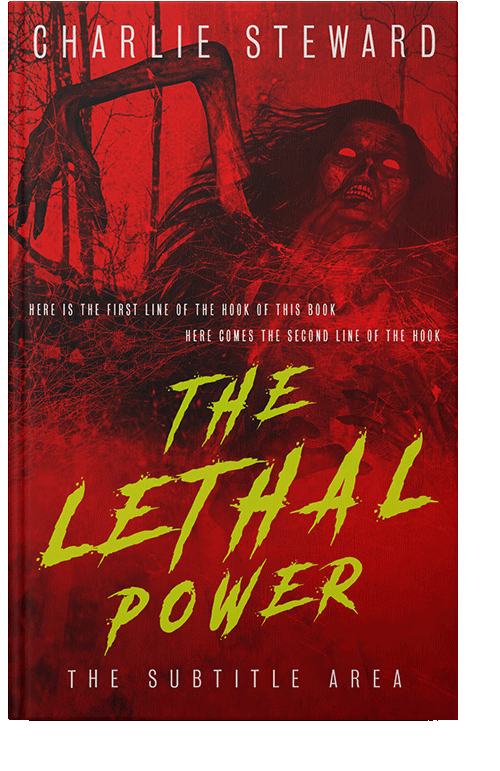 Front view of Dark Burgundy #21105 - Premade Horror Book Cover