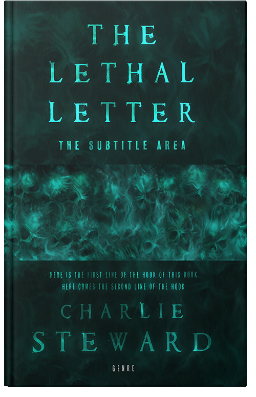 Front view of Premade Horror Book Cover - Bottle Green