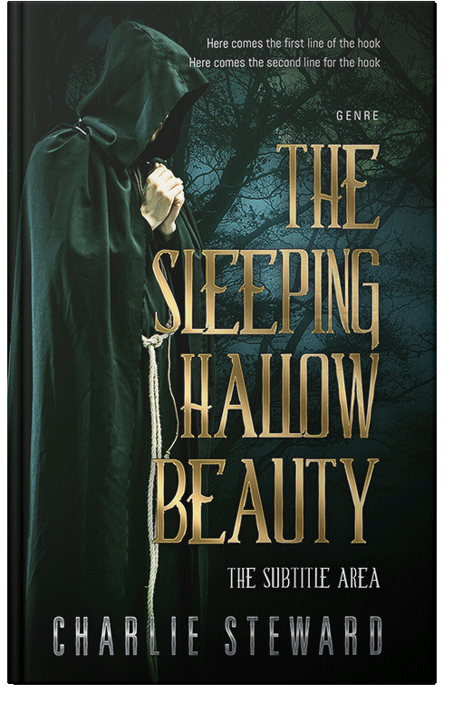 Front view of Premade Fantasy Book Cover - Racing Green