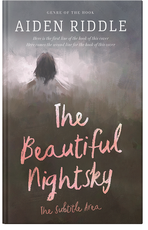 Front view of Premade Teen & Young Adult Book Cover - Fuscous Gray