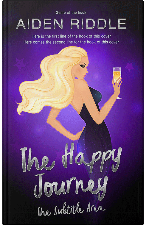 Front view of Premade Romance Book Cover - Violet