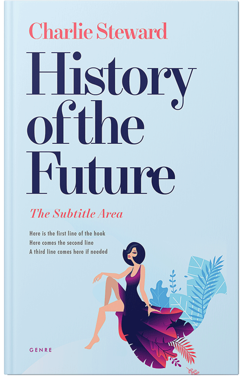 Front view of Premade Chick Lit Book Cover - White Ice