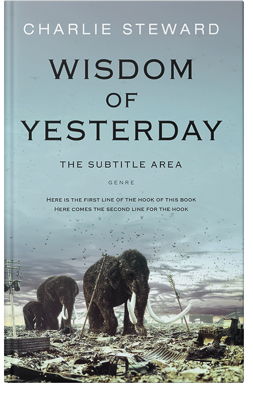 Front view of Premade Apocalyptica Book Cover - Tower Gray