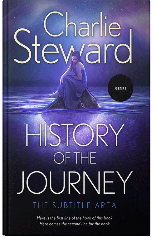 Front view of Ebony #21342 - Premade Literary Fiction Book Cover